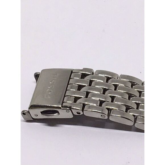 Fossil Stainless Steel Links Parts Silver No Pins Clasp Partial Band 16mm V902 - Picture 4 of 6